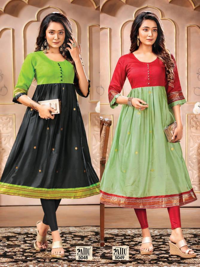 Pattu Anarkali Letest Fancy Festive Wear South Aura Designer Silk Kurti Collection